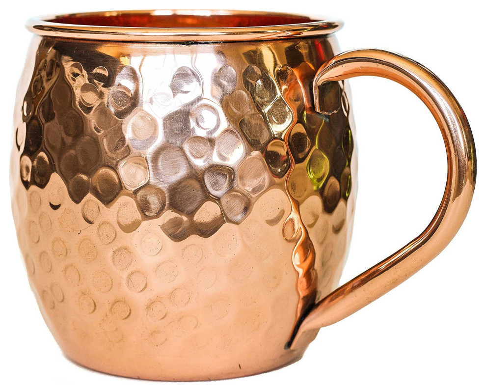 Modern Home Authentic 100 Solid Copper Hammered Moscow Mule Mug Handmade in for sale online 